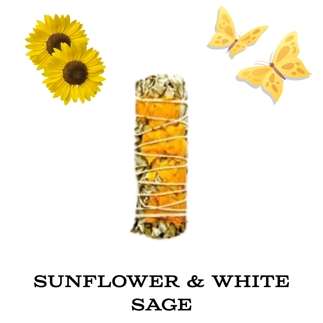 4" Sustainably Harvested -  White Sage & Sunflower