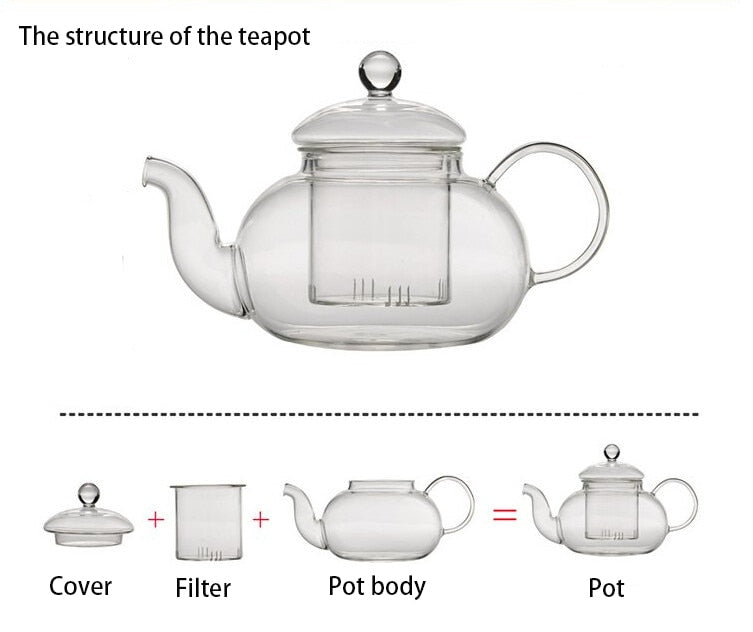 High quality Heat Resistant Glass Tea Pot & Glass Set