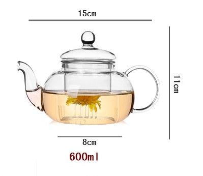 High quality Heat Resistant Glass Tea Pot & Glass Set
