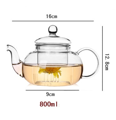 High quality Heat Resistant Glass Tea Pot & Glass Set