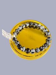 Snowflake Obsidian Faceted Bracelet