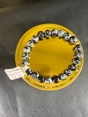 Snowflake Obsidian Faceted Bracelet