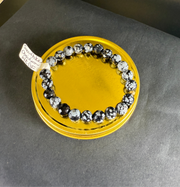 Snowflake Obsidian Faceted Bracelet