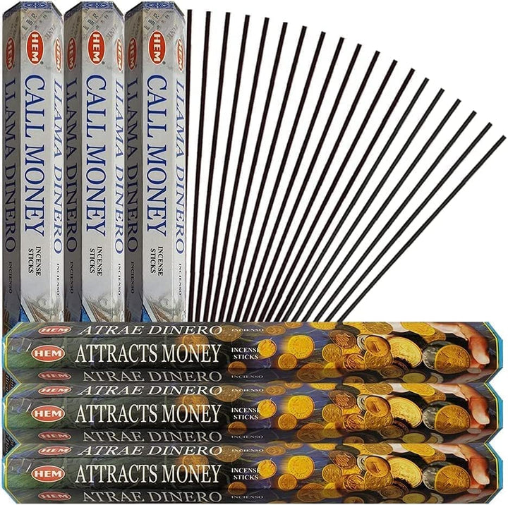 Call Money & Attracts Money Incense Sticks & Holder Bundle Variety Pack from Hem  Insense Insence