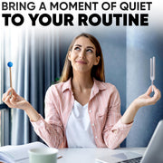 528 Hz Solfeggio Tuning Fork Set – 6.77 inch Aluminum Alloy Harmony Tuning Fork with Reflex Hammer, Cleaning Cloth & Carry Bag for Meditation, Relaxation, Vibrational Sounds & Music Instrument Tuning