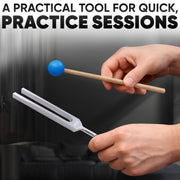 528 Hz Solfeggio Tuning Fork Set – 6.77 inch Aluminum Alloy Harmony Tuning Fork with Reflex Hammer, Cleaning Cloth & Carry Bag for Meditation, Relaxation, Vibrational Sounds & Music Instrument Tuning