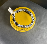 Snowflake Obsidian Faceted Bracelet