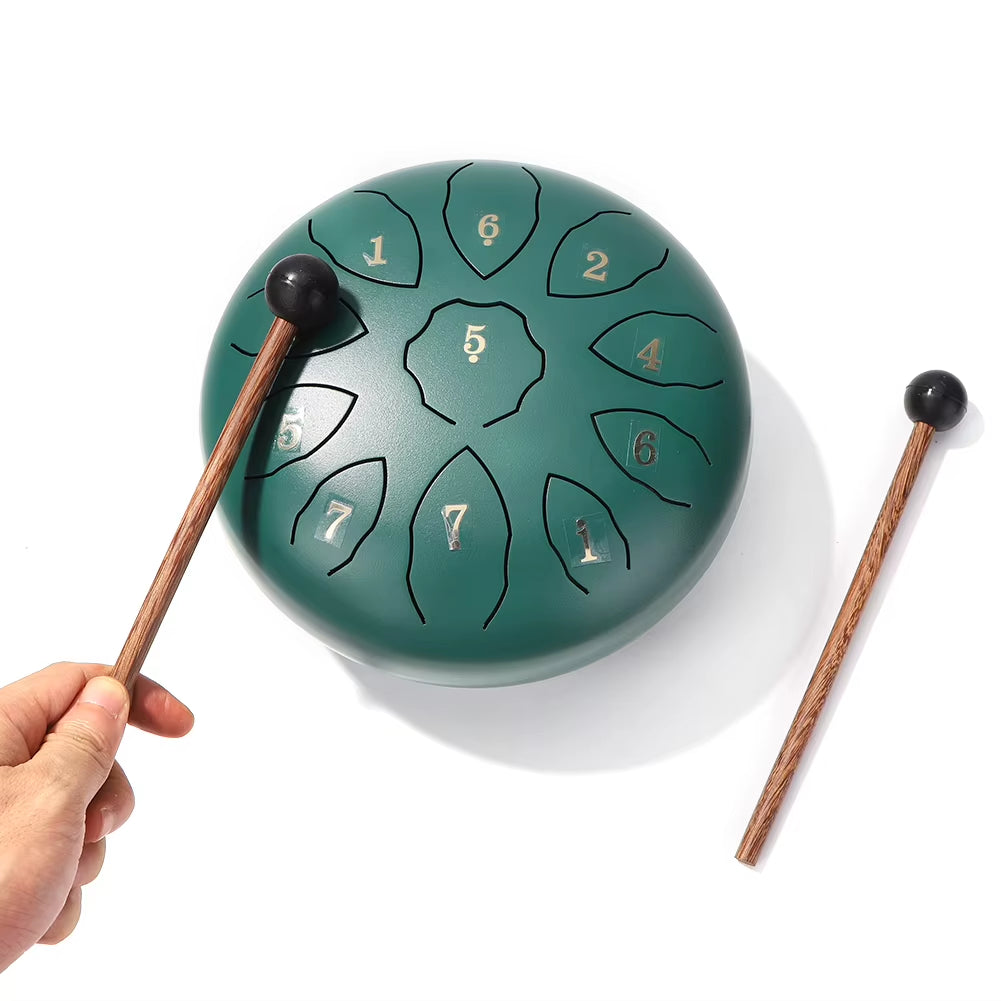 3/6/8 Inch Steel Tongue Drum Set Handpan Drum Pad Tank with Drumstick Carrying Bag Percussion Instruments Accessories