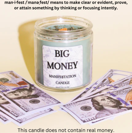 Big Money Coconut Wax Manifestation Candle