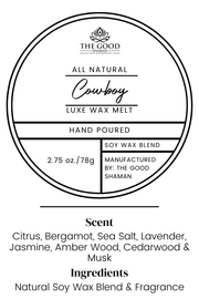 Cowboy - Luxe Hand-Poured Natural Soy Wax Melts