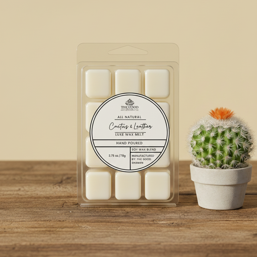 Cactus & Leather - Luxe Hand-Poured Natural Soy Wax Melts