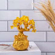 Natural Crystal Bonsai Money Tree Lucky Tree Feng Shui Money Tree Home Decor