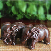 Lucky Elephant Green Figurine Ornament