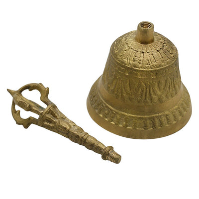 Brass Handicraft Large Engraved Hand Bell