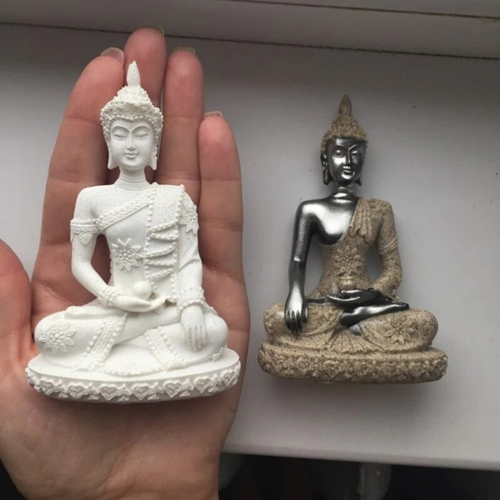 Elevate Your Space with (11 Styles) Natural Sandstone Miniature Buddha Statues - Perfect for Meditation and Spiritual Decor