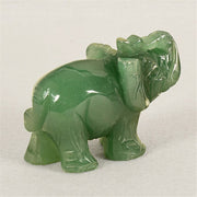 Lucky Elephant Green Figurine Ornament