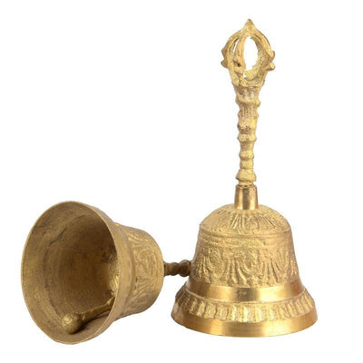 Brass Handicraft Large Engraved Hand Bell