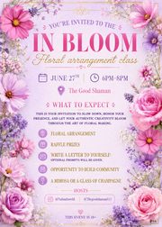 In Bloom - Floral Arrangement Class - 6/27/26