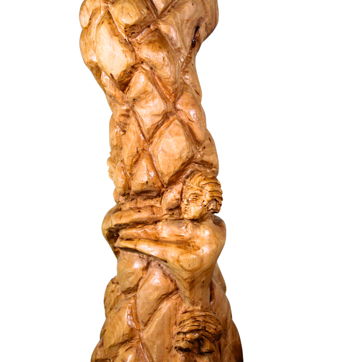 "Mother Gaia" Reclaimed Wood Sculpture with Ankh Pendant