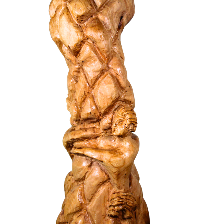 "Mother Gaia" Reclaimed Wood Sculpture with Ankh Pendant