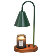 110V/230V Electric Candle Warmer Wax Melting Light  Creative Aromatherapy Table Wooden Base Bedside Decor