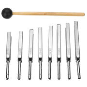 Harmony Tune 256-512HZ: 8Pcs Steel Tuning Fork Set + Mallet for Meditation and Sound Therapy