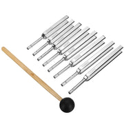 Harmony Tune 256-512HZ: 8Pcs Steel Tuning Fork Set + Mallet for Meditation and Sound Therapy