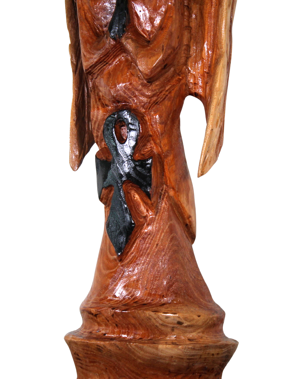 "Prying African Angel" - Reclaimed Wood Statue