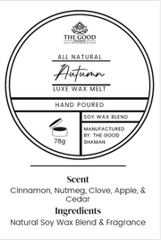 Autumn - Luxe Hand-Poured Natural Soy Wax Melts