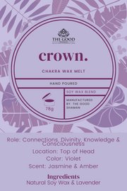 Crown Chakra – Luxe Hand-Poured Natural Soy Wax Melts