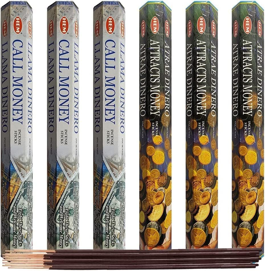 Call Money & Attracts Money Incense Sticks & Holder Bundle Variety Pack from Hem  Insense Insence