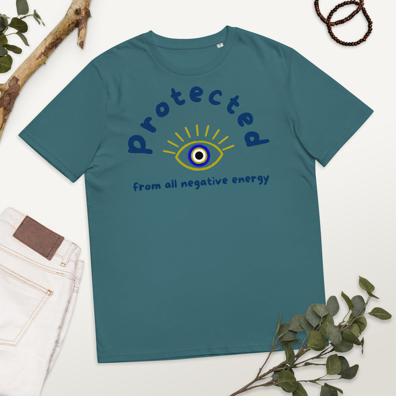 Protected - Evil  Eye Collection - Unisex organic cotton t-shirt