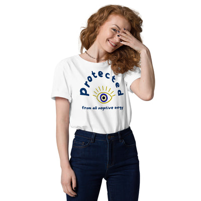 Protected - Evil  Eye Collection - Unisex organic cotton t-shirt