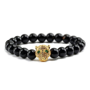 Unisex Black Lava Stone Wellness Bracelet - 12 Unique Styles