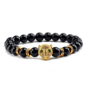 Unisex Black Lava Stone Wellness Bracelet - 12 Unique Styles