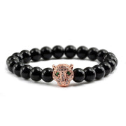 Unisex Black Lava Stone Wellness Bracelet - 12 Unique Styles