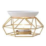 Gold Geometric Ceramic Essential Oil/Wax Melt Burner