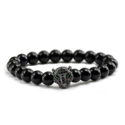 Unisex Black Lava Stone Wellness Bracelet - 12 Unique Styles