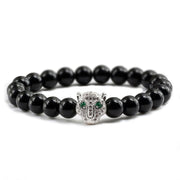 Unisex Black Lava Stone Wellness Bracelet - 12 Unique Styles