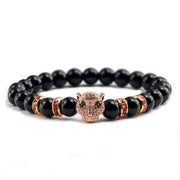 Unisex Black Lava Stone Wellness Bracelet - 12 Unique Styles