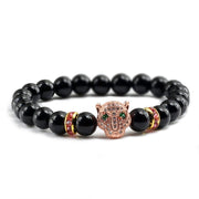 Unisex Black Lava Stone Wellness Bracelet - 12 Unique Styles