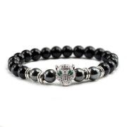 Unisex Black Lava Stone Wellness Bracelet - 12 Unique Styles