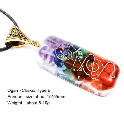 Reiki Healing 7 Chakra Orgone Necklace