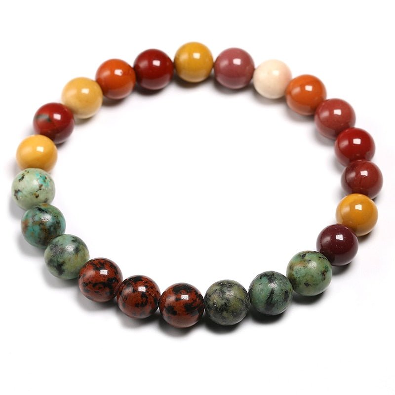 Natural Obsidian and Mookaite Stone Jewelry