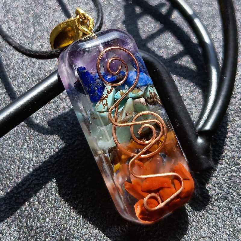 Reiki Healing 7 Chakra Orgone Necklace