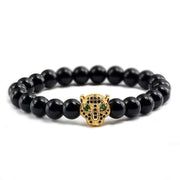 Unisex Black Lava Stone Wellness Bracelet - 12 Unique Styles