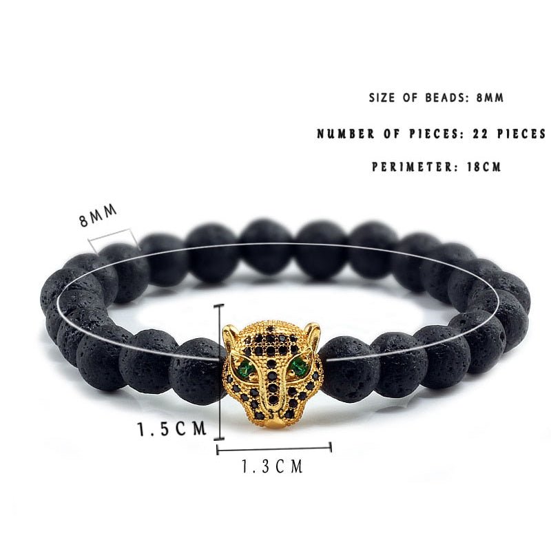 Unisex Black Lava Healing Bracelets