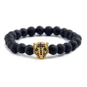 Unisex Black Lava Stone Wellness Bracelet - 12 Unique Styles