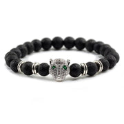 Unisex Black Lava Stone Wellness Bracelet - 12 Unique Styles