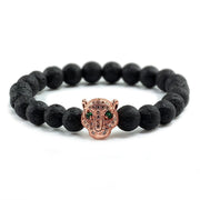 Unisex Black Lava Stone Wellness Bracelet - 12 Unique Styles